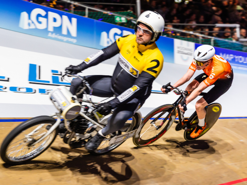 Nederlands kampioen achter de derny Philip Heijnen